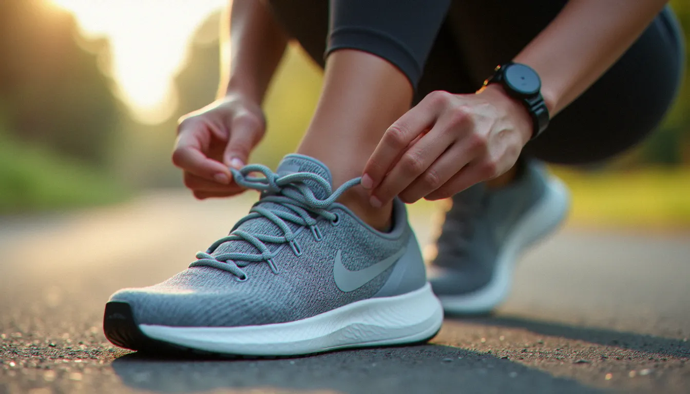 Chaussure de running Adidas Performance à semelle épaisse et tige en mesh technique posée sur bitume en extérieur, lumière matinale naturelle, illustrant les modèles de performance technique