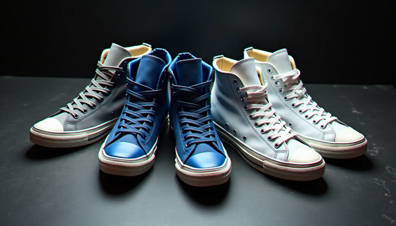 Assortiment de sneakers Jordan Retro 9 dans différents coloris posées sur du béton sombre, vue du dessus en flat lay éditorial