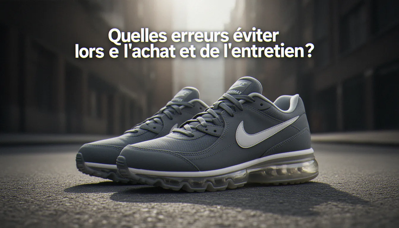 Quelles erreurs éviter lors de l'achat et de l'entretien ? — nike air max swag