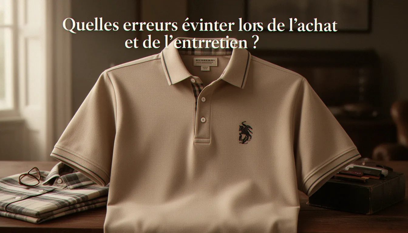 Quelles erreurs éviter lors de l'achat et de l'entretien ? — polo burberry homme