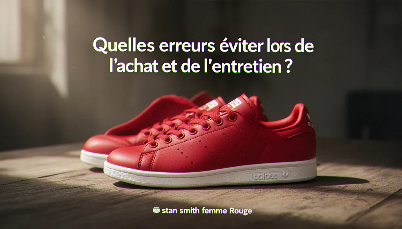 Quelles erreurs éviter lors de l'achat et de l'entretien ? — stan smith femme rouge