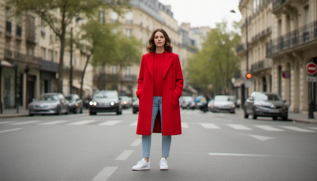 Illustration de stan smith femme rouge