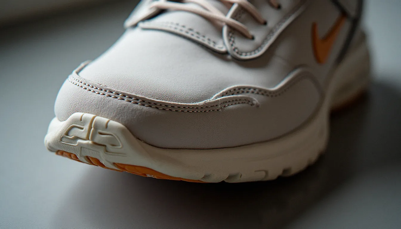 Détails de fabrication d'une sneaker noire